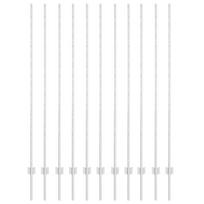 vidaXL Įmontuotas tvoros stulpas 11 vnt. Sidabrinė 200 cm