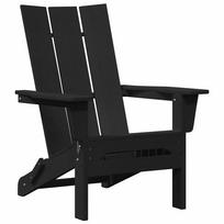 vidaXL Sulankstoma Adirondack kėdė Juoda 80,5 x 74,5 x 92 cm HDPE