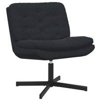 vidaXL Sukamas poilsio krėslas Juoda 63 x 75 x 76 cm Aksomas