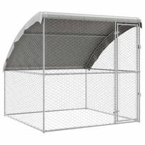 vidaXL Šunų narvas Sidabro 2 x 2 x 2 m Galvanizuotas plienas