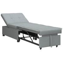 vidaXL Ištraukiama sofa-lova Šviesiai pilka 194 x 50 x 82 cm audinys
