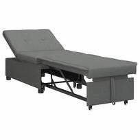 vidaXL Ištraukiama sofa-lova Tamsiai pilka 194 x 50 x 82 cm audinys