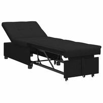vidaXL Ištraukiama sofa-lova Juodas 194 x 50 x 82 cm audinys