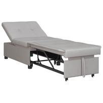 vidaXL Ištraukiama sofa-lova Pilka 194 x 50 x 82 cm audinys