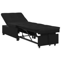 vidaXL Ištraukiama sofa-lova Juodas 194 x 67 x 82 cm Mikropluoštas