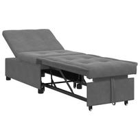 vidaXL Ištraukiama sofa-lova Tamsiai pilka 194 x 67 x 82 cm
