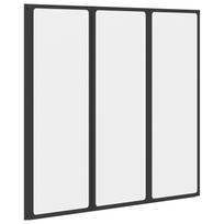 vidaXL Dušo sienelė Juodas 120 x 2 x 117 cm Aliuminis ir PP