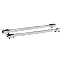 vidaXL Skalbimo mašinos pagrindas 2 vnt. Sidabro 72 x 5 x 4,5 cm