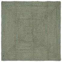 vidaXL Kilimas Alyvuogių žalia 120 x 120 cm Džiutas