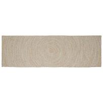 vidaXL Kilimas Natūrali ir Balta 80 x 250 cm Džiutas
