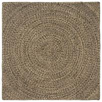 vidaXL Kilimas Natūrali ir juoda 160 x 160 cm Džiutas