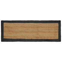 vidaXL Kilimas Tamsiai pilka ir natūrali 80 x 250 cm Džiutas
