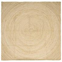 vidaXL Kilimas Natūrali ir Balta 200 x 200 cm Džiutas