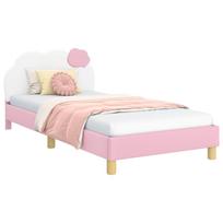 vidaXL Vaikiška lovos konstrukcija su galvūgaliu Rožinė 90 x 200 cm PU