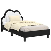 vidaXL Vaikiška lovos konstrukcija su galvūgaliu Juoda 80 x 160 cm PU