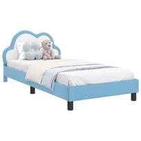 vidaXL Vaikiška lovos konstrukcija su galvūgaliu Mėlyna 90 x 200 cm PU