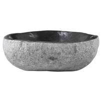 vidaXL Kriauklė Pilka (32-37) x (27-30) x 12 cm Upės akmuo Ovalo