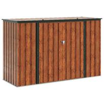 vidaXL Sodo saugojimo dėžė Ruda 214 x 82 x 132 cm Plienas