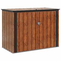 vidaXL Sodo saugojimo dėžė Ruda 151,5 x 82 x 110,5 cm Plienas