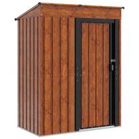 vidaXL Sodo pašiūrės Ruda 137 x 81 x 180 cm Metalas