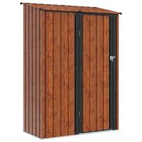 vidaXL Sodo pašiūrės Ruda 140,5 x 74 x 200 cm Metalas