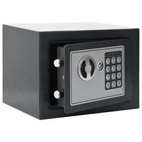 vidaXL Skaitmeninis seifas Tamsiai pilka 23 x 17 x 17 cm Plienas