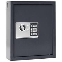 vidaXL Skaitmeninis seifas Tamsiai pilka 30 x 10 x 36,5 cm Plienas