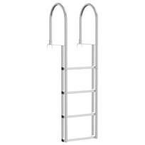 vidaXL 4 pakopų prieplaukos kopėčios Sidabro 45 ×11,5 ×162 cm
