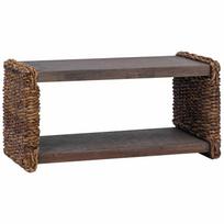 vidaXL Kavos staliukas Natūrali 70 x 35 x 35 cm Kietas mahonio mediena