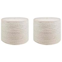 vidaXL Juto virvė 2 vnt. 20 mm 100 m Balta 100% Tossa jutas