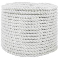 vidaXL Medvilninė virvė 12 mm 100 m Balta 100% Medvilnė