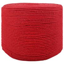 vidaXL Medvilninė virvė 8 mm 50 m Raudona 100% Medvilnė