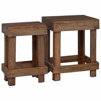 vidaXL Augalų stovas 2 vnt. Ruda 70 x 11 x 27 cm Mahogany Medis