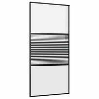 vidaXL Stiklinės durys 102,5 x 2 x 205 cm Aliuminis Juoda