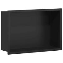vidaXL Dušo niša Juoda 30 x 20 x 9,5 cm Nerūdijantis plienas