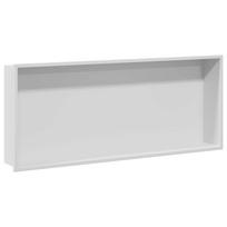 vidaXL Dušo niša Balta 75 x 30 x 9,5 cm Nerūdijantis plienas