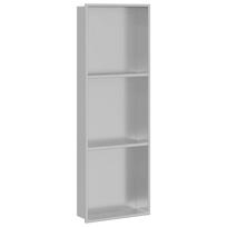 vidaXL Dušo niša Sidabrinė 90 x 30 x 9,5 cm Nerūdijantis plienas