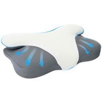 vidaXL Kaklo pagalvė Baltas Atminties putos 57 x 36 x 13 cm