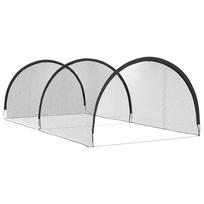 vidaXL Beisbolas ir softballas Juoda 702 x 369,5 x 243,5 cm