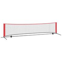 vidaXL Teniso tinklas Juoda ir raudona 396 x 92 x 87 cm Poliesteris