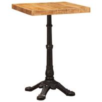 vidaXL Bistro stalas 50 x 50 x 76 cm Kietas mango medis Ruda Kvadrato