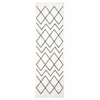 vidaXL Virtuvės kilimas Balta 150 x 45 cm Aksomas