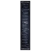 vidaXL Virtuvės kilimas Juoda 300 x 60 cm Aksomas