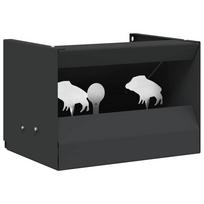 vidaXL Šoviniai gaudyklių dėžė Juoda 29 x 22 x 20 cm Plienas