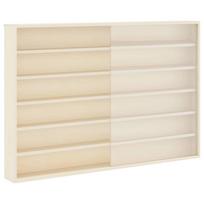 vidaXL Sieninis vitrina su lentyna Smėlio 80 x 8,5 x 54 cm fanera