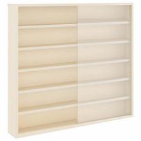 vidaXL Sieninis vitrina su lentyna Smėlio 60 x 8,5 x 54 cm fanera