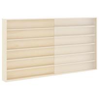 vidaXL Sieninis vitrina su lentyna Smėlio 100 x 8,5 x 54 cm fanera