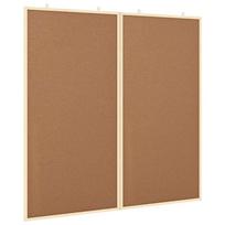 vidaXL Pranešimų lenta 100 x 100 x 1,4 cm Pušies masyvas Ruda