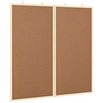vidaXL Pranešimų lenta 80 x 80 x 1.4 cm Pušies masyvas Ruda
