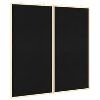 vidaXL Pranešimų lenta Juoda 100 x 100 x 1,4 cm Pušies masyvas